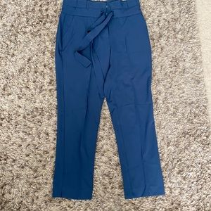 Paper bag waistline dress pants